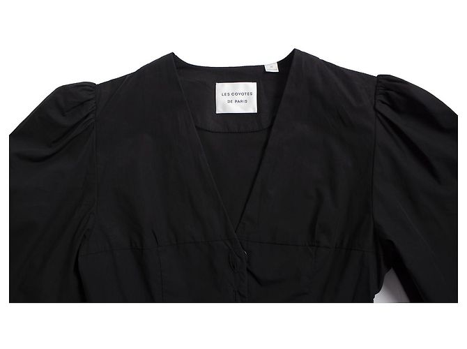 Autre Marque Los coyotes de París, vestido con mangas abullonadas Negro - vista 7