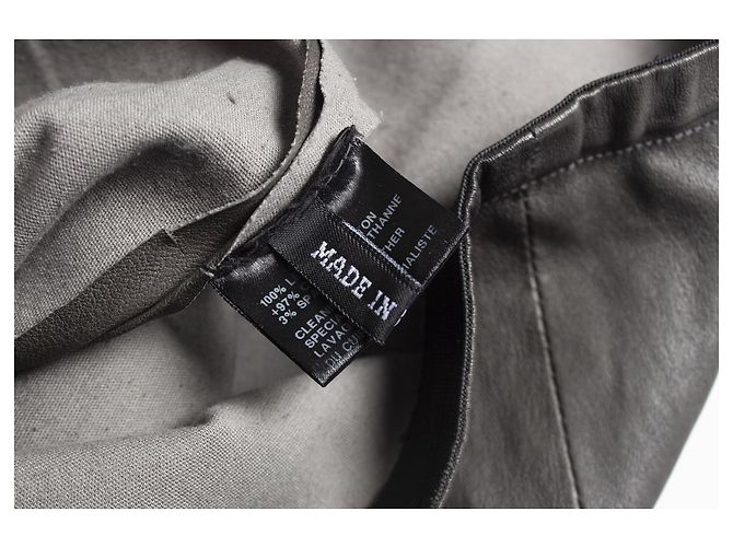 Haider Ackermann, calça stretch de couro verde - vista 6