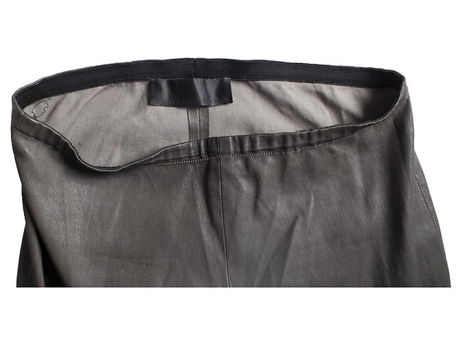 Haider Ackermann, calça stretch de couro verde - vista 7