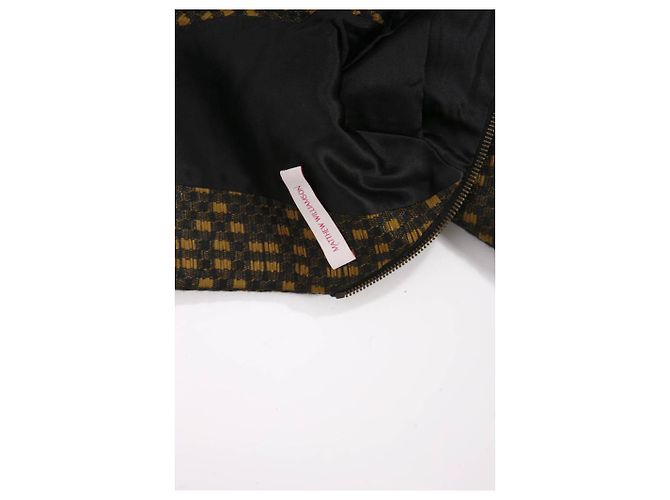 Matthew Williamson Matthäus Williamson, Ocker/Schwarzes gewebtes Kleid in Größe UK10/M. Braun Gelb - Ansicht 5