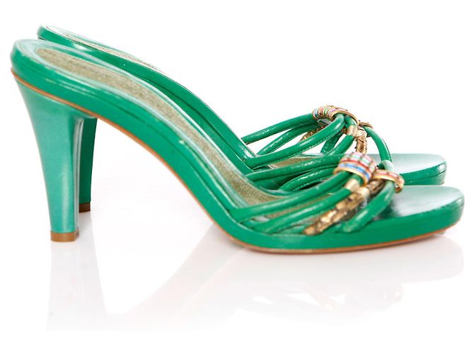 MARC JACOBS, Sandalias de cuero verde. - vista 4