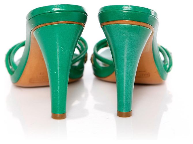 MARC JACOBS, Sandalias de cuero verde. - vista 5