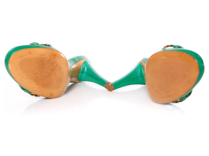 MARC JACOBS, Sandalias de cuero verde. - vista 8