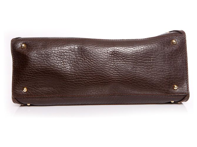 DOLCE & GABBANA, Bolsa com couro marrom e estampa de girafa em pelo de bezerro. - vista 3