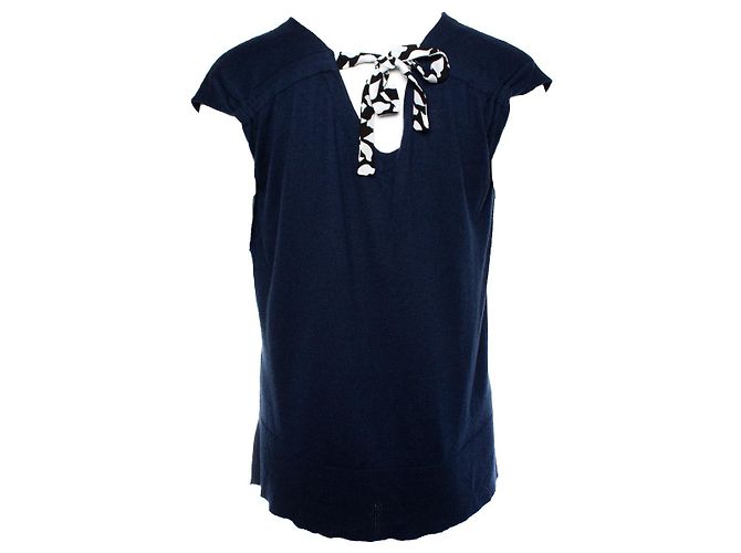Autre Marque Diane von Furstenberg, Top azul con lazo - vista 2