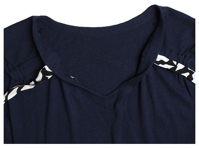 Autre Marque Diane von Furstenberg, Top azul con lazo - vista 5