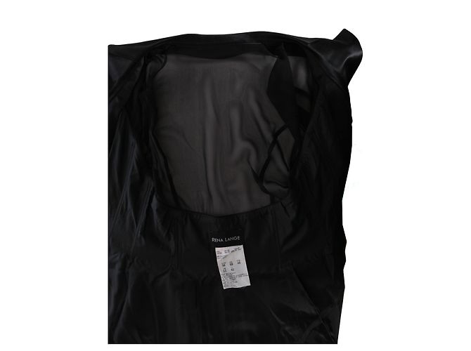 Rena Lange, Schwarze, halbtransparente Blazerjacke. - Ansicht 5