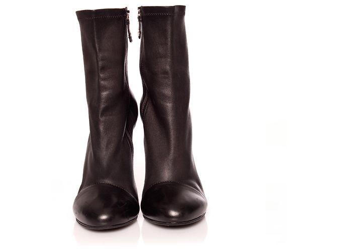 Dsquared2, stivaletti in morbida pelle stretch nera. Nero - vista 3