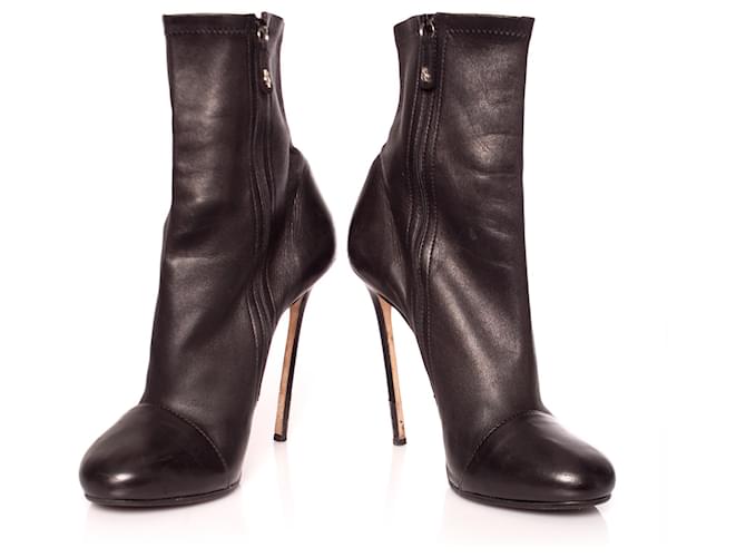 Dsquared2, stivaletti in morbida pelle stretch nera. Nero - vista 4