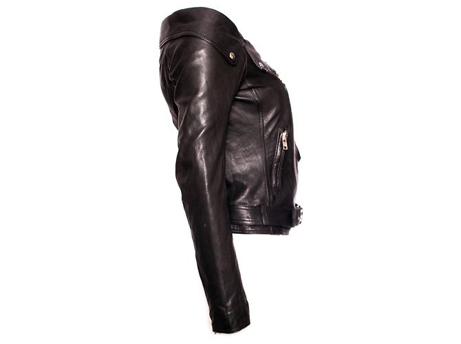 Faith Connexion Glaubensverbindung, Schulterfreie Bikerjacke. Schwarz - Ansicht 3