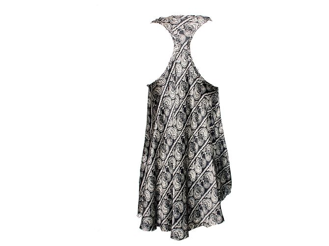 PIERRE BALMAIN, top asimétrico con estampado paisley. Negro Blanco - vista 3