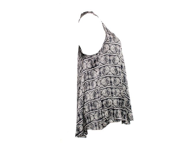 PIERRE BALMAIN, top asimétrico con estampado paisley. Negro Blanco - vista 4