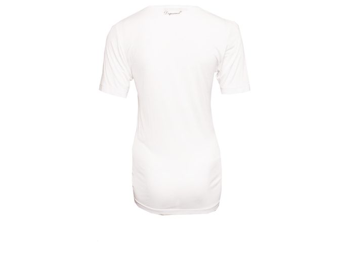 Dsquared2, Camiseta blanca con sirena bordada. Blanco - vista 3