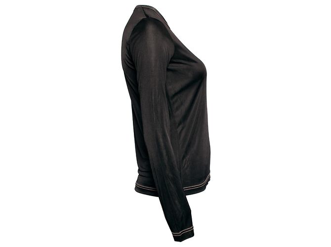 JUNYA WATANABE/COMME des GARCONS, Top nero lucido semitrasparente taglia S. - vista 2