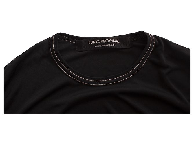JUNYA WATANABE/COMME des GARCONS, Top nero lucido semitrasparente taglia S. - vista 5