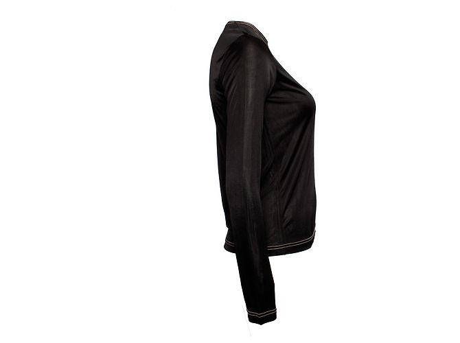 JUNYA WATANABE/COMME des GARCONS, Top nero lucido semitrasparente taglia S. - vista 2