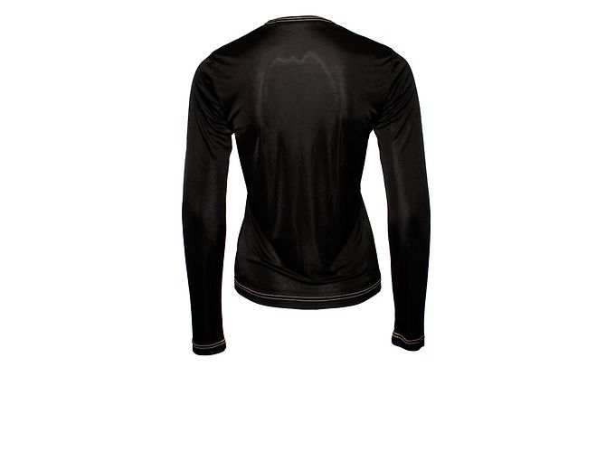 JUNYA WATANABE/COMME des GARCONS, Top nero lucido semitrasparente taglia S. - vista 3