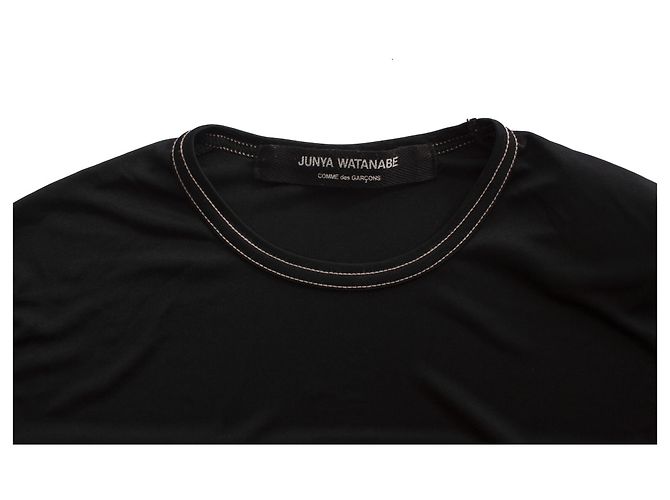 JUNYA WATANABE/COMME des GARCONS, Top nero lucido semitrasparente taglia S. - vista 5