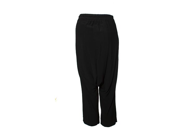 Rick Owens, Pantalón con interior de pernera bajado en talla IT38/XS. Negro - vista 3