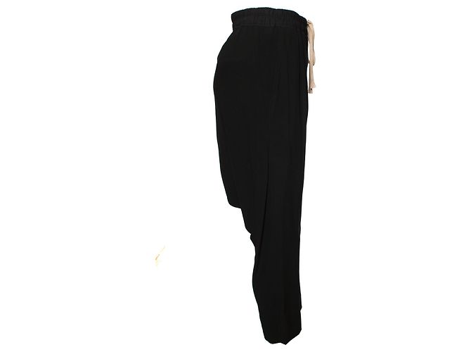 Rick Owens, Pantalón con interior de pernera bajado en talla IT38/XS. Negro - vista 4