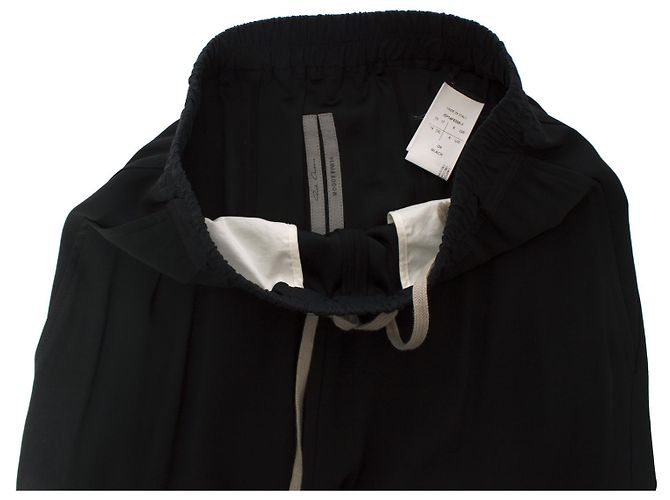 Rick Owens, Pantalón con interior de pernera bajado en talla IT38/XS. Negro - vista 5