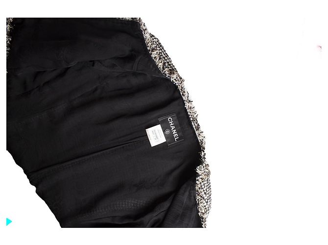 Completo Chanel in lana e tweed nero e bianco - vista 10