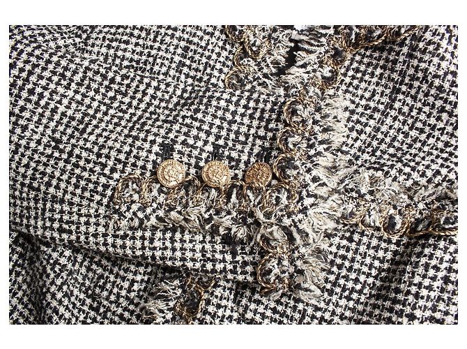 Completo Chanel in lana e tweed nero e bianco - vista 8