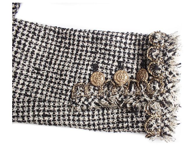 Completo Chanel in lana e tweed nero e bianco - vista 9