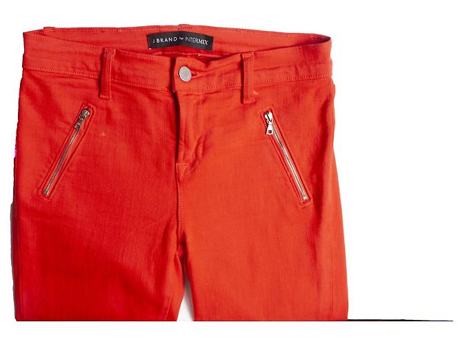 Autre Marque Marca J para entremezclar, Jeans elásticos rojos Roja - vista 5
