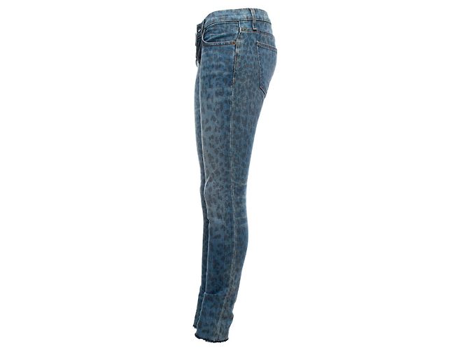 Current Elliott Elliot actual, jeans azules con estampado de leopardo - vista 4