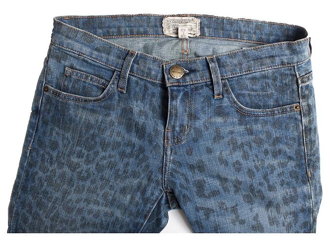 Current Elliott Elliot actual, jeans azules con estampado de leopardo - vista 5