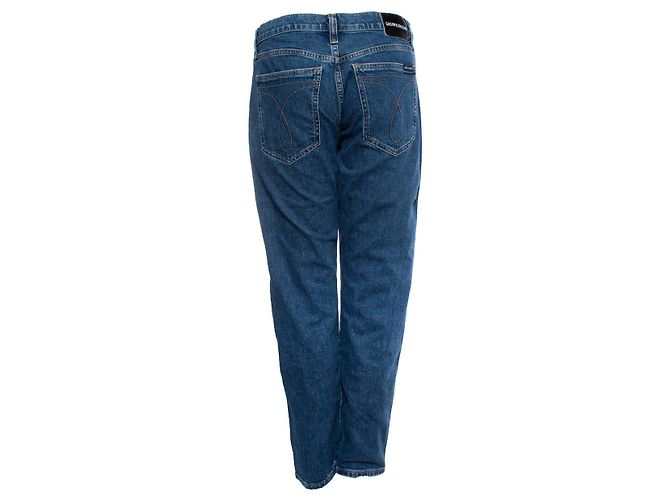 Calvin Klein, Vaqueros azules con ribete con logo. - vista 3
