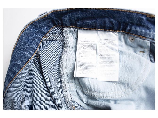 Calvin Klein, Vaqueros azules con ribete con logo. - vista 5