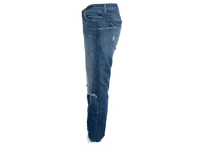J Brand marca j, Jeans azul medio con rotos - vista 4