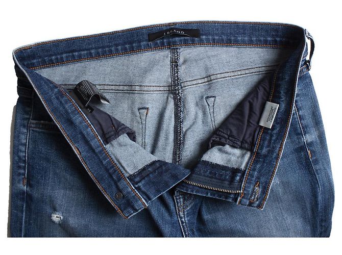 J Brand marca j, Jeans azul medio con rotos - vista 7