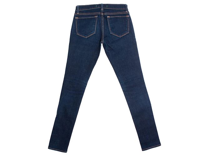 J Brand marca j, jeans azules con costuras naranjas - vista 2