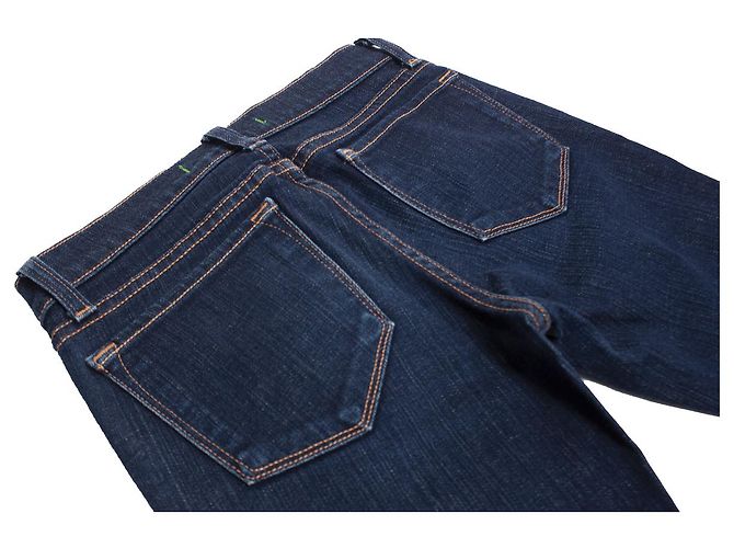 J Brand marca j, jeans azules con costuras naranjas - vista 3