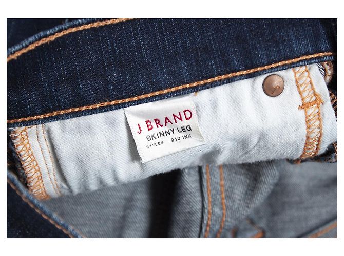 J Brand marca j, jeans azules con costuras naranjas - vista 5