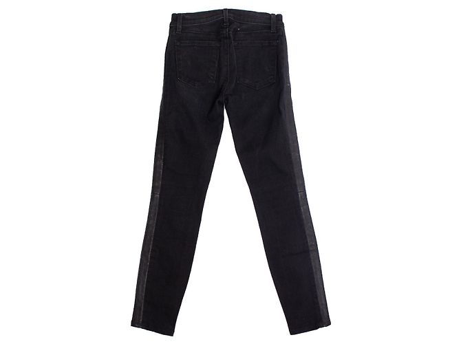 J Brand marca j, Vaqueros negros con ribetes de piel. - vista 2