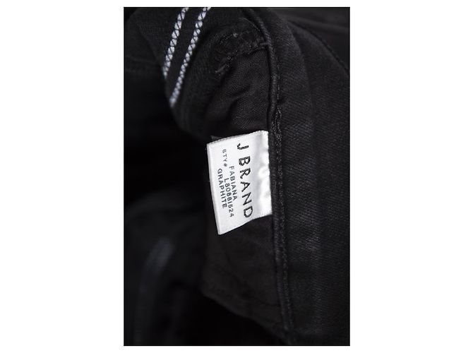 J Brand marca j, Vaqueros negros con ribetes de piel. - vista 3
