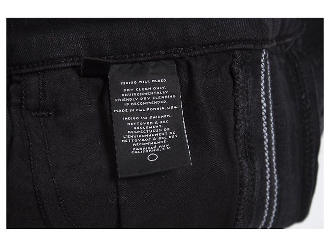 J Brand marca j, Vaqueros negros con ribetes de piel. - vista 4