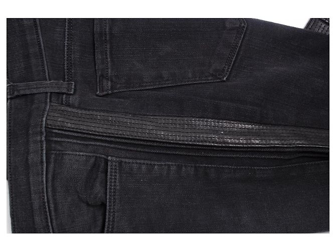 J Brand marca j, Vaqueros negros con ribetes de piel. - vista 5