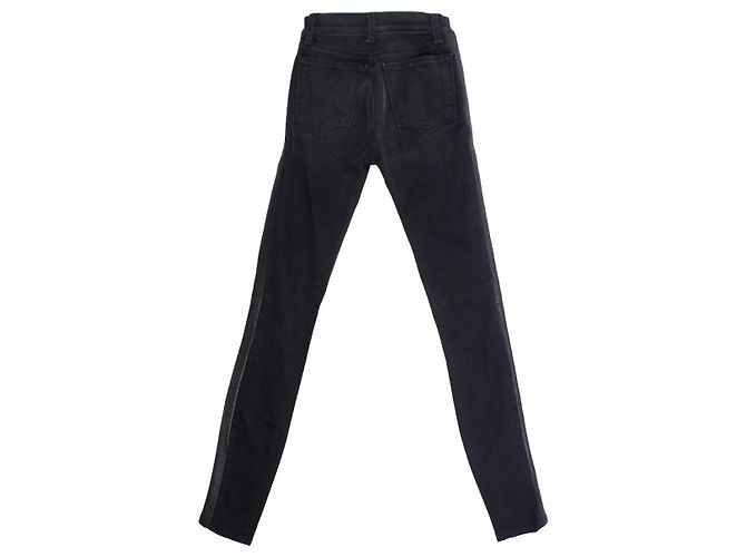 J Brand marca j, Vaqueros negros con ribetes de piel. - vista 2