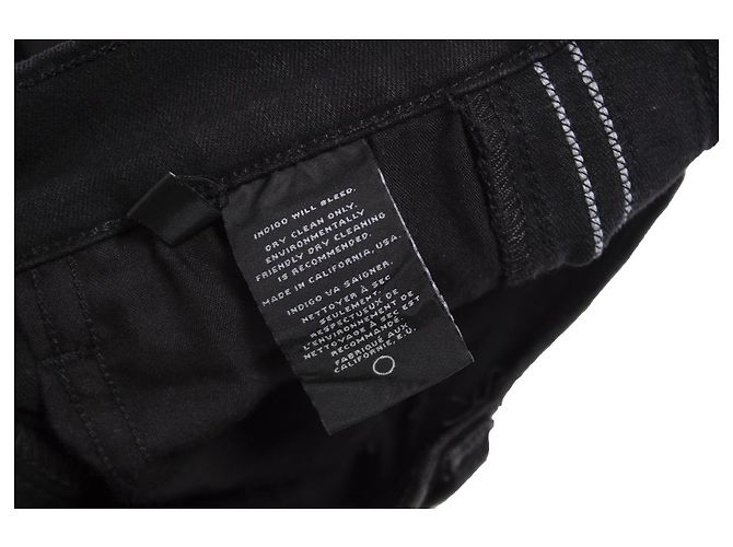 J Brand marca j, Vaqueros negros con ribetes de piel. - vista 3