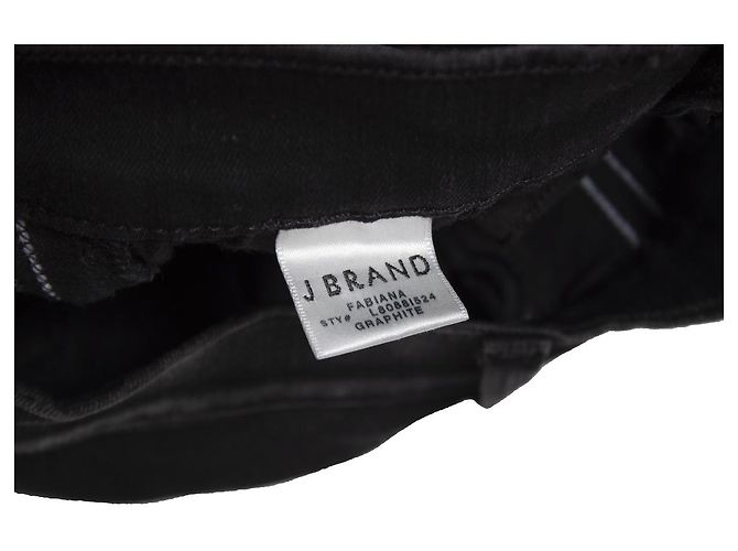 J Brand marca j, Vaqueros negros con ribetes de piel. - vista 5