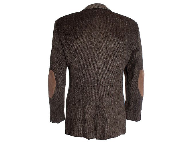 Autre Marque GIORGIO ARMANI, Brauner Blazer aus gerippter Wolle - Ansicht 2