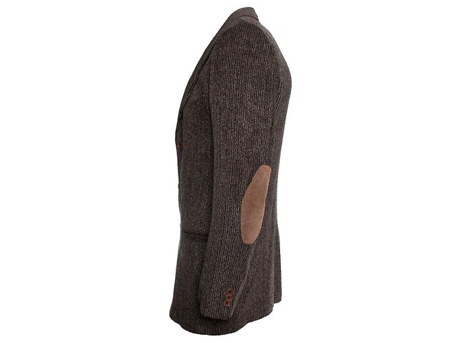 Autre Marque GIORGIO ARMANI, Brauner Blazer aus gerippter Wolle - Ansicht 4