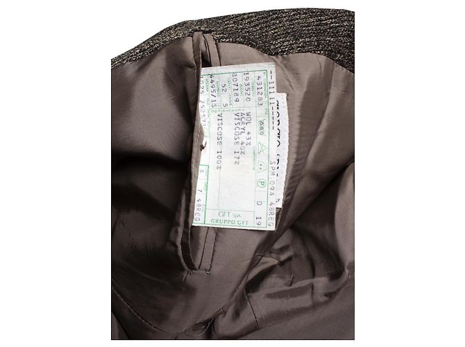 Autre Marque GIORGIO ARMANI, Brauner Blazer aus gerippter Wolle - Ansicht 7