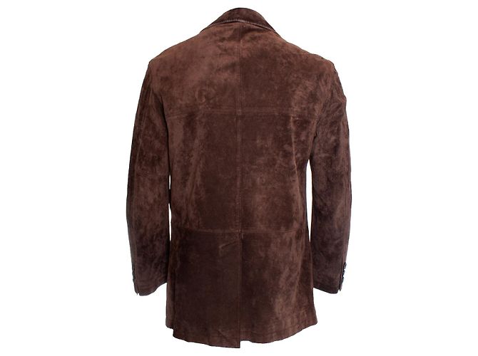 Autre Marque Donna Karan, Braune Wildlederjacke - Ansicht 2