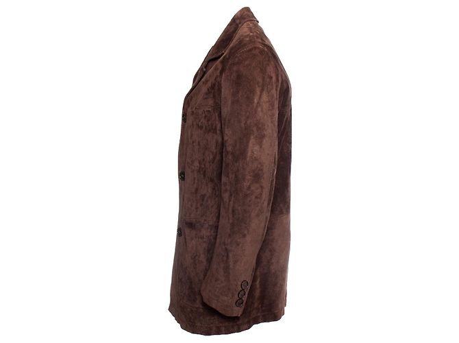 Autre Marque Donna Karan, Braune Wildlederjacke - Ansicht 3